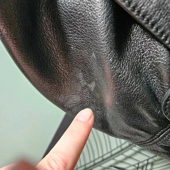 B. Makowsky | Black Butter Soft Slouchy  Moto Shoulder Bag - Picture 7 of 16